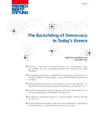 The backsliding of democracy in today's Greece