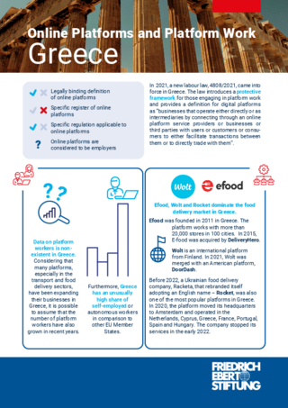 Online platforms and platform work: Greece