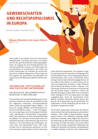 Gewerkschaften und Rechtspopulismus in Europa