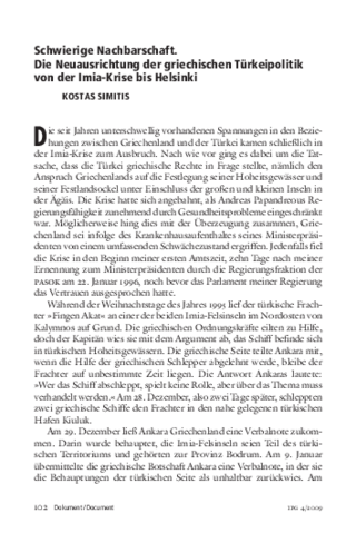 Schwierige Nachbarschaft